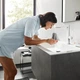 Cмеситель для умывальника однорычажный HANSGROHE Finoris белый латунь с донным клапаном 76063700 - изображение 6