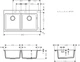 Кухонная мойка гранит HANSGROHE S51 S510-F770 черный графит 43316170 - изображение 2