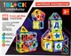 Детский магнитный конструктор буквы IBLOCK 46 деталей наклейки для изучения букв цифр фигур 225150270 - изображение 1