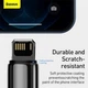 Кабель Baseus Tungsten Gold Fast Charging Data Cable USB to iP 2.4A 1m CALWJ-01 Black - зображення 7