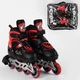 Роликовые коньки Best Roller (30-33) PU колёса, свет на переднем колесе, в сумке Red/Black (98927) - изображение 2