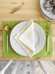 Сервировочный коврик льняной (ланчмат) TouchableLinen 1 шт 30x40 см Салатовый Подставка под тарелку - изображение 5