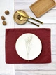 Льняной сервировочный коврик (ланчмат) TouchableLinen 1 шт 40х50 см Вишневый Подставка под тарелку - изображение 1