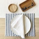 Сервировочный коврик (ланчмат) из льняной ткани TouchableLinen 1 шт 40x50 см Синяя полоска Подставка под тарелки - изображение 4