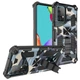 Чехол Military Shield для Samsung Galaxy A52 / A525 бампер противоударный с подставкой Navy-Blue - изображение 1