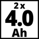 Аккумулятор для инструмента Einhell PXC-Twincharger Kit 18 В Li-Ion 4 Ач 2 шт + Зарядное устройство для инструмента (4512112) - изображение 6