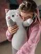 Мягкая Игрушка Кот Длинний 50см Подушка Обнимашка коричневый - изображение 9