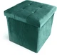 Пуф для хранения MBM HOME велюровый 38х38х38 см Зеленый (TH-05 GREEN) - изображение 2