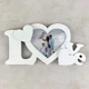 Рамка для фотографий "Love" сердце белая - изображение 3