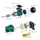Насос центробежный VOLKS pumpe JY100A 1,1кВт чугун длинный - изображение 6