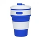 Складаний силіконовий стакан для напоїв Collapsible Coffee Cup (350м, екологічно чистий, компактний) - Синій - зображення 2