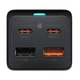 Блок питания Baseus GaN3 Pro (2xUSB, 2xType-C, 65W, быстрая зарядка, + Type-C кабель) - Черный - изображение 3