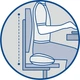 Мягкая подушка для сидения для улучшения осанки 46х30х11см “Booty Pillow” на стул, на сиденье для водителя - изображение 3
