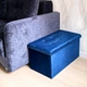 Пуф для зберігання велюровий MVM TH-06 Синій (TH-06 BLUE) - изображение 7