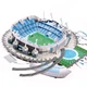 Стадион Манчестер Сити. Огромные 3D пазлы "Etihad Stadium" Трехмерный конструктор-головоломка. - изображение 3