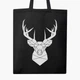 Еко сумка Олень (Deer) (9227-3803-BKZ) чорна на блискавці з кишенею - зображення 3