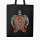 Эко сумка Морская черепаха (Sea turtle) (9227-3806-BKZ) черная на молнии с карманом - изображение 3