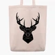 Еко сумка Олень (Deer) (9227-3803-WTD) бежева з широким дном - зображення 1