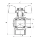 Кран шаровой KOER 1" ГШМ угловой (KR.208) (KR2807) - изображение 2