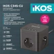 Мережевий фільтр-подовжувач IKOS C34S-CU Black - зображення 2