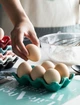 Подставка для яиц на 6 ячеек Пасха 6748 3.2х9.5х14.5 см зеленая - изображение 2