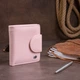 Маленький кошелек с монетницей сзади женский ST Leather 19267 Розовый - изображение 5