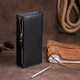 Вертикальный кошелек кожаный женский ST Leather 19274 Черный - изображение 4