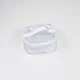 Прозрачная прямоугольная силиконовая косметичка М p006-white (белая) - изображение 3