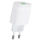 Сетевое зарядное устройство с кабелем Type-C HOCO C72Q Glorious single port (1USB, QC3.0, 3A, 18W). White - изображение 3