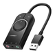 Зовнішня звукова карта Ugreen USB 2.0 c регулятором гучності CM129 (Чорна, 1м) - изображение 1