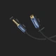 AUX 3.5 mm подовжувач Ugreen AV118 аудіо кабель (Чорний з синім, 4-pin, 0.5м) - изображение 9