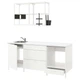 Кухня IKEA ENHET 203х63,5х222 см біла (193.373.04) - зображення 1