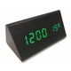 Часы LED электронные Wooden Clock VST-861 черные с зеленой подсветкой - изображение 1