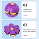 Літаючий м'яч-тарілка, фрісбі трансформер з підсвічуванням Flat Ball (фіолетовий) - зображення 4