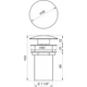 Донный клапан Globus Lux HG15-03B для умывальника, хром (Click-clack) - изображение 6