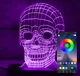 Акриловый светильник-ночник управление с телефона Череп tty-n000696 - изображение 1