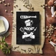 Кулінарний блокнот для запису рецептів "Кулінарна шляпа, вуса, схрещені руки з ножем та лопаткою (чорний)" - зображення 5