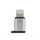 Перехідник адаптер Remax RA-USB2 MicroUSB на Lightning для iPod, iPhone, iPad Сріблястий - зображення 2