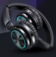 Беспроводные Bluetooth наушники Picun B12 с функцией плеера и RGB подсветкой Black - изображение 2