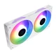 Вентилятор ID-Cooling Icefan 240 ARGB Snow, 245x125x27мм, 3-pin, 4-pin PWM, білий - зображення 2