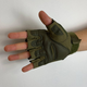 Тактичні перчатки без пальців Gloves HF 1 олива L - зображення 5