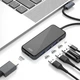 HUB Type-C XO HUB002 5 в 1 (HDMI / USB*3 / PD 100W) Чёрный - изображение 3