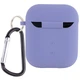 Силиконовый футляр с микрофиброй для наушников Airpods 1/2 Серый / Lavender Gray - изображение 2