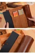 Кожаный пенал (кожзам) в форме свитка Discountheh ZHHAQ92G11680 Коричневый - изображение 7