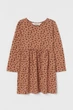 Платье длинный рукав Леопардовое коричневый H&M 98-104см (40006490) - изображение 1