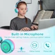 Светящиеся наушники детские беспроводные гарнитура с подсветкой Bluetooth New Bee KH22B Mint - изображение 3
