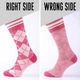 Набір 2 пари жіночі теплі вовняні шкарпетки CheshKit Diamond socks Коричневий/Рожевий, розмір 36-40 - зображення 3