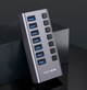USB хаб Acasis HS-707MG USB 3.2 Gen 2 з блоком живлення 7 портів hub концентратор алюмінієвий - зображення 9