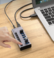 USB хаб Acasis HS-707MG USB 3.2 Gen 2 з блоком живлення 7 портів hub концентратор алюмінієвий - зображення 10