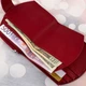 Кошелек женский кожаный Kafa с блокировкой RFID-сигналов, красный (AE1869 croco) - изображение 6